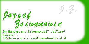 jozsef zsivanovic business card